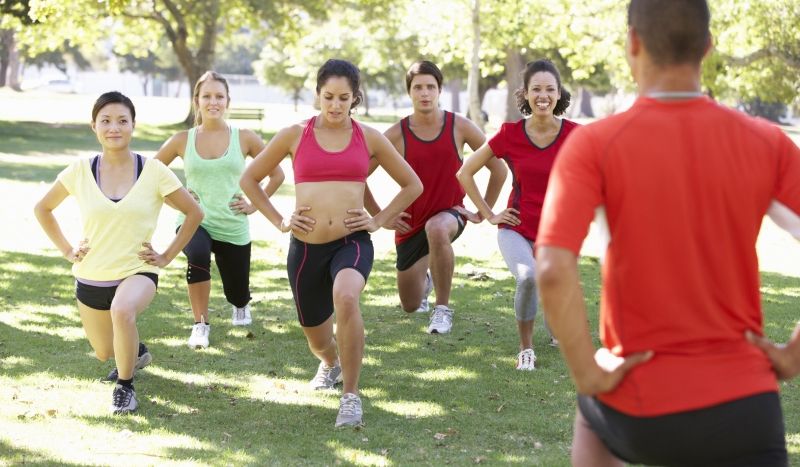 training in the park